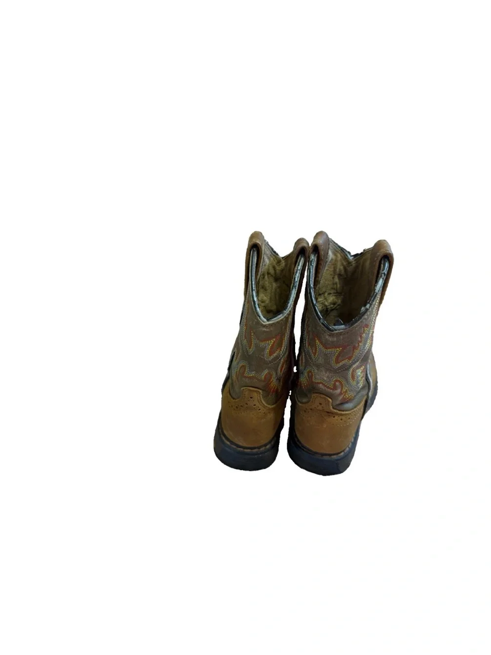 Ariat Western Boots Youth 9 Brown WorkHog Pull On Mid Calf Round Toe Kids boys